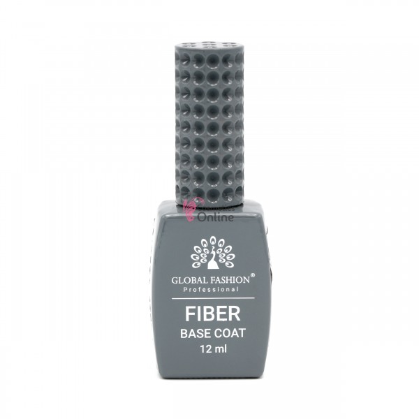 Base Coat FIBER, transparenta, baza cu fibre de matase pentru unghii, Global Fashion, 12 ml, art 12209